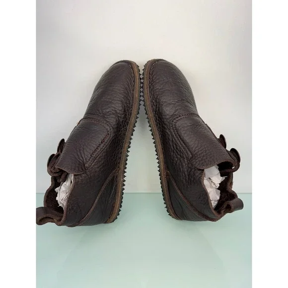 Nativearth Two Button Leather Boots Brown Handmade Viking Anglo Saxon Size 6 - Picture 4 of 8